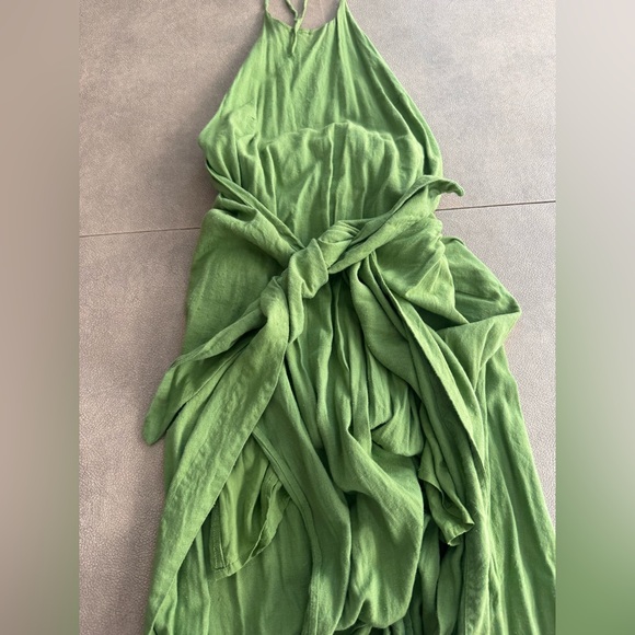 Free People free-est Call Me Midi wrap dress in green - Picture 10 of 15